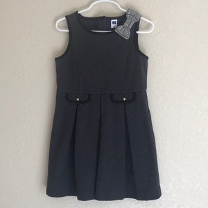 Janie and Jack Grey Jumper Dress with Bow